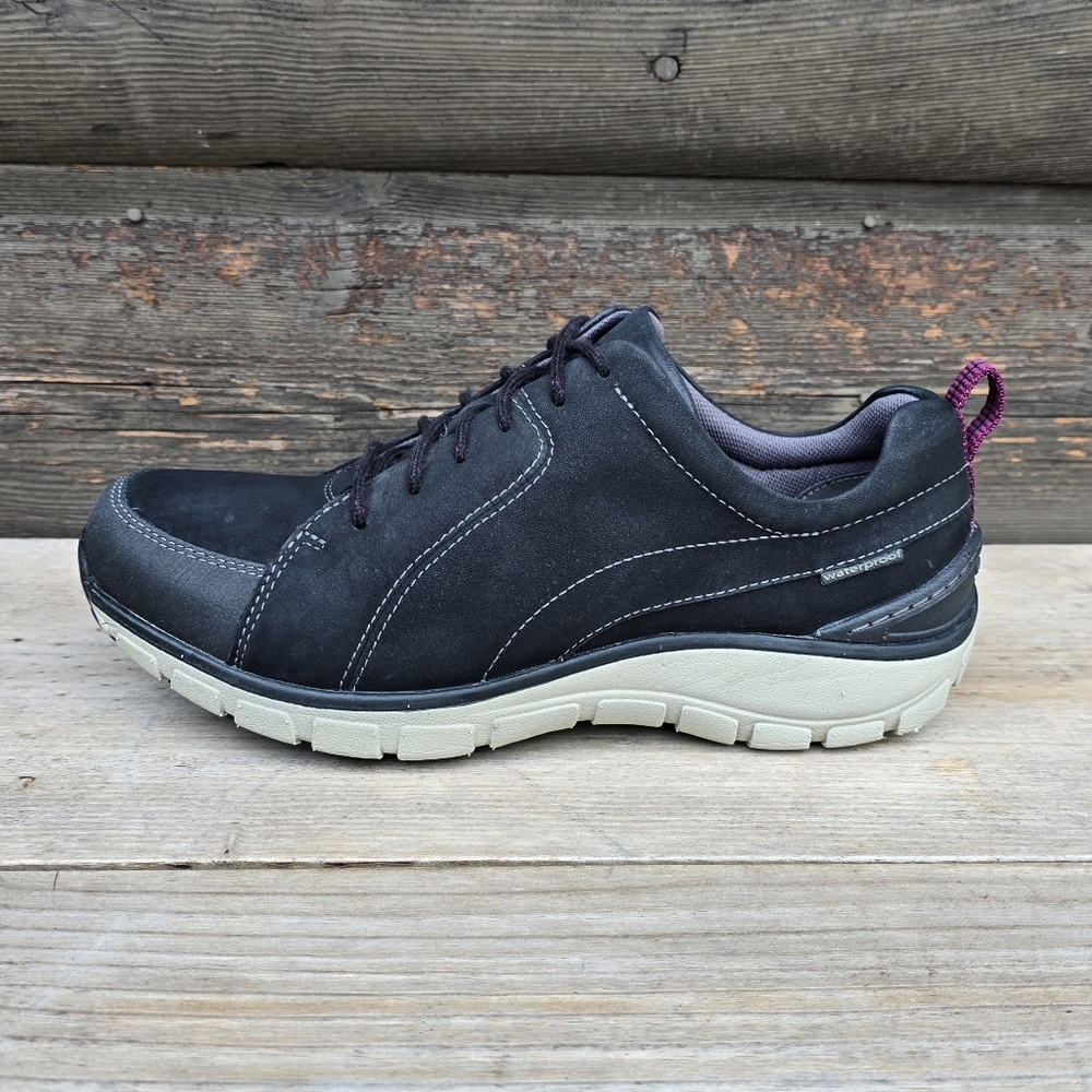 Clarks Wavewalk Sporty Waterproof, Nubuck Leather, Comfort Walking Sneaker 8W - Picture 15 of 16